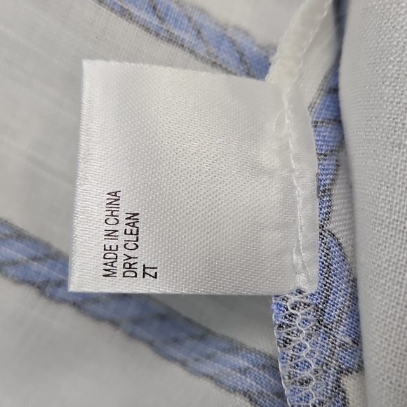 ANTONIO MELANI A-Line Flowy Maxi Skirt: White W/Blue Rope/knots: Size- 14 - Picture 13 of 16